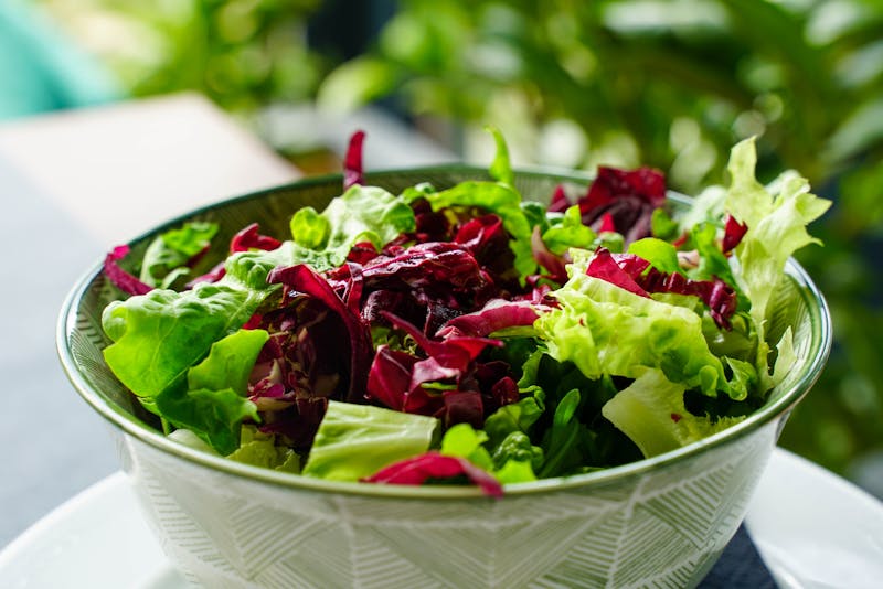 House garden salad with mixed greens and balsamic dressing